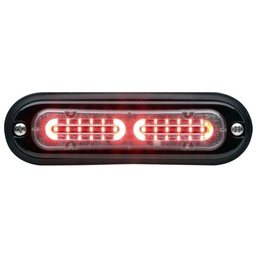[TLIR] Whelen TLIR ION T-Series 12VDC Warning Light, Clear - Red