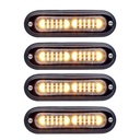 [TLIA-4] Whelen TLIA ION T-Series 12VDC Warning Light, Clear - Amber 4 Pack