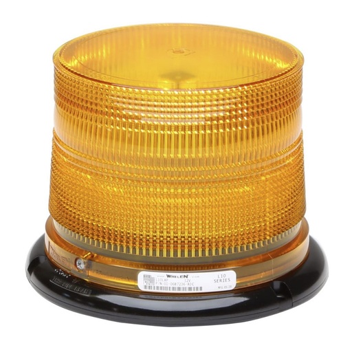 [L10LAP] Whelen L10LAP 12V DC Low Dome Permanent Mount Beacon - Amber