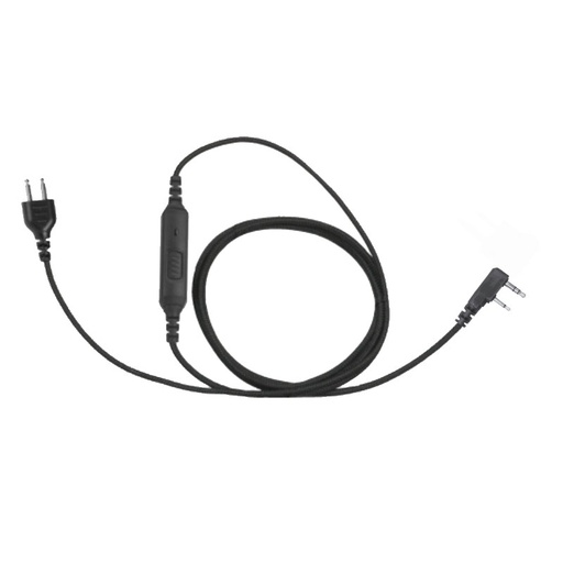 [SC-B1WM-K] Magnum SC-B1WM-K Braided 1-Wire Slim PTT/Mic - Kenwood 2-Pin
