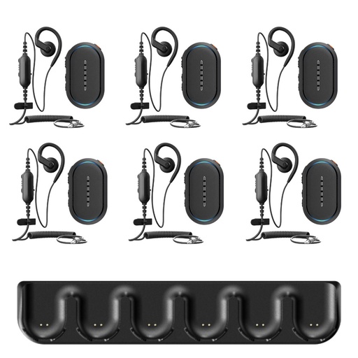 [HK2198-6C] Motorola TLK 25 WAVE Wearable Wi-Fi Radio 6-Pack, Charger