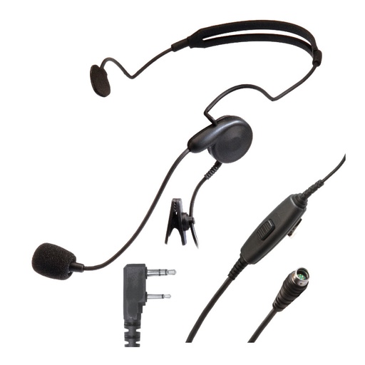 [V4-BA2KA3B] OTTO V4-BA2KA3B Breeze Single On-Ear Ear Headset 2.5mm Pigtail - Kenwood 2-Pin
