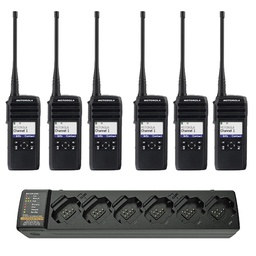 [MUC6-DTR] Motorola DTR700 License-Free Digital Radio 6-Pack with Charger