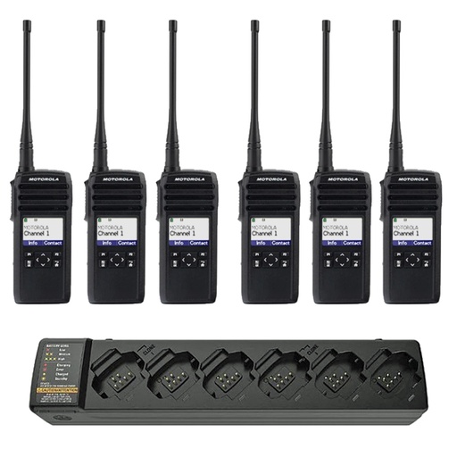 [MUC6-DTR] Motorola DTR700 License-Free Digital Radio 6-Pack with Charger