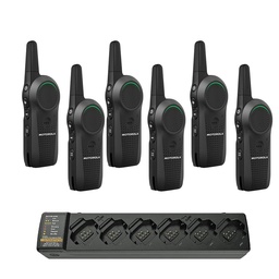[MUC-6DLR] Motorola DLR110 Curve 900 MHz/WiFi Digital Radio 6-Pack, Charger