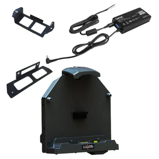 [PKG-DS-GTC-802-3-BW] Havis PKG-DS-GTC-802-3-BW Docking Station, Tri-RF Pass-Thru, Power Supply - Getac A140