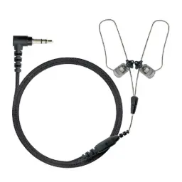 N-ear 360 Flexo Dynamic Braided Fiber Dual Ear Receive-Only Earpiece Kit, 24 inch Cable