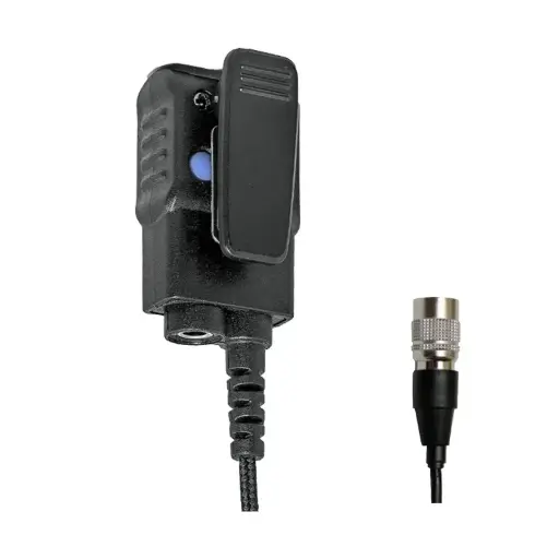 N-ear Choice Compact Mic/PTT, Braided Fiber, 3.5mm Port - Hirose QD Quick-Disconnect