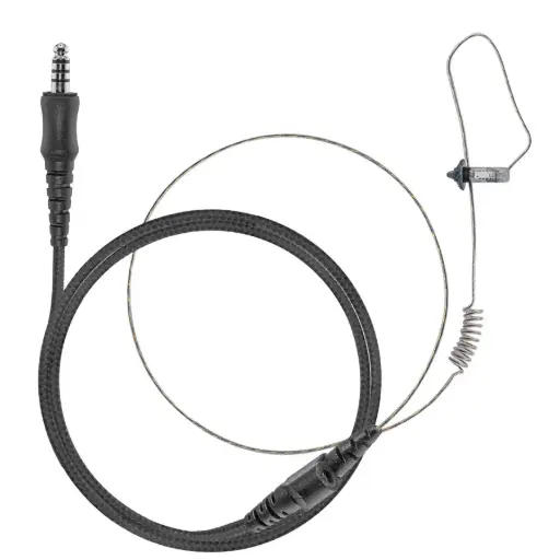 [360F-IM+22-NEXUS-4] N-ear 360 Flexo 22 inch Braided Fiber Radio Earpiece, In-line Mic - Nexus 4 Pole