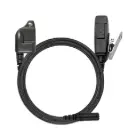 [3.5F+2W-HR2] N-ear 3.5F+2W-HR2 2-Wire Braided Fiber Mic, PTT, 3.5mm - L3Harris XG-75, XL-95