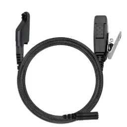 [3.5F+2W-TA] N-ear 3.5F+2W-TA 2-Wire Braided Fiber Mic, PTT, 3.5mm - Tait TP3000, TP9000