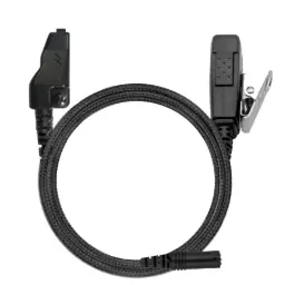 [3.5F+2W-K1] N-ear 3.5F+2W-K1 2-Wire Braided Fiber Mic, PTT, 3.5mm - Kenwood Multi-pin