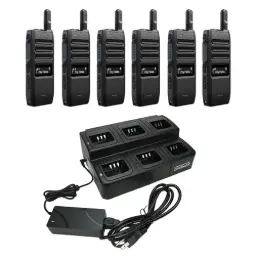 [MUC6-TLK] Motorola WAVE TLK 110 Nationwide PoC Radio 6-Pack Bundle, Free Charger