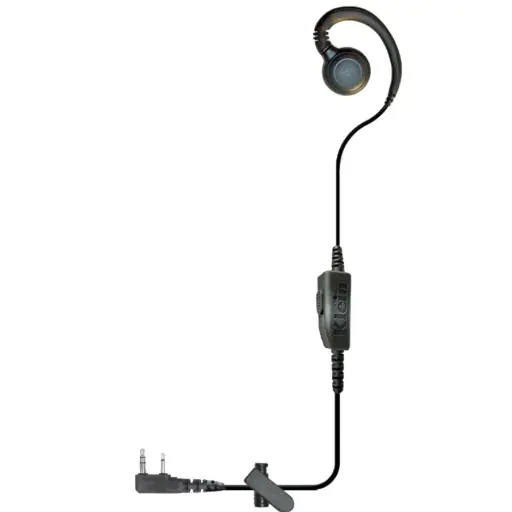 [CURL-K1] Klein CURL-K1 Wired PTT Swivel Earloop - Kenwood 2-pin